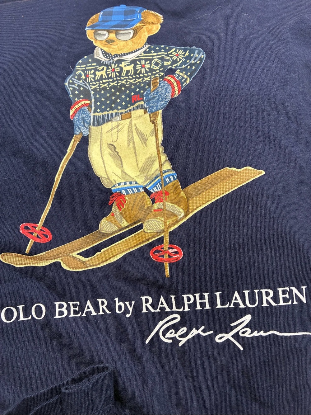 Polo Ralph Lauren Bear Ski Logo Pullover Jersey Hoodie Long Sleeve Tee - Picture 7 of 10